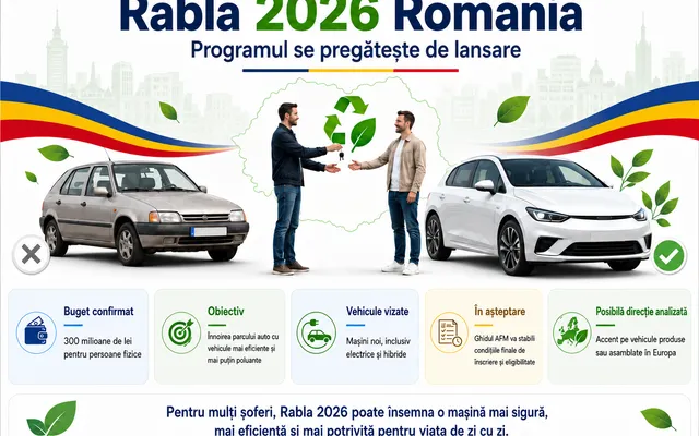 Programul Rabla 2026 — buget, reguli posibile și lansarea ghidului AFM